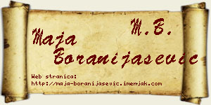 Maja Boranijašević vizit kartica